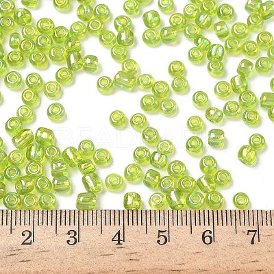 Transparent Rainbow Colours Round Glass Seed Beads X-SEED-A007-4mm-164-1
