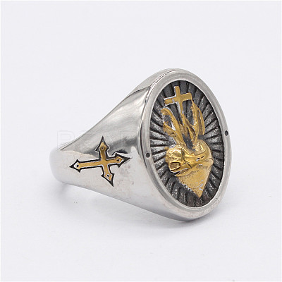 304 Stainless Steel Finger Rings FS-WGFCA3B-07-1