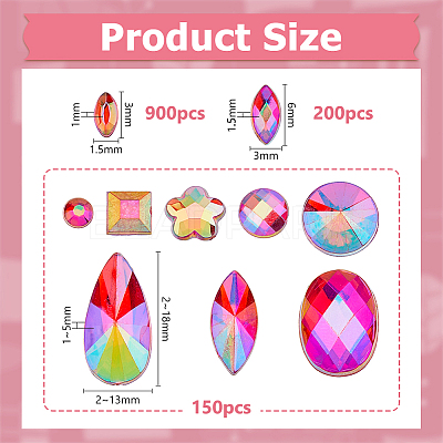 Acrylic Rhinestone Cabochons DIY-HS0001-63A-1