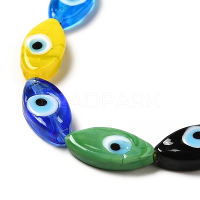 Handmade Evil Eye Lampwork Beads Strands LAMP-G154-06-1