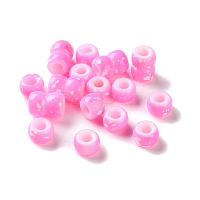Spray Painted ABS Plastic European Beads KY-G033-01A-03-1