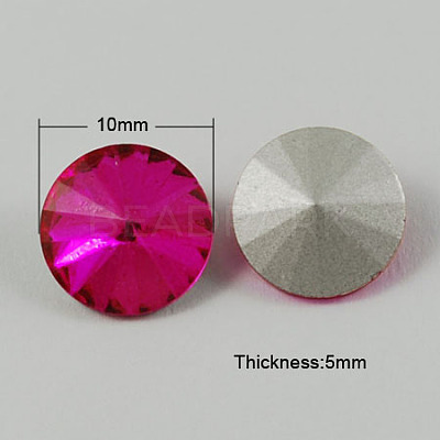 Glass Pointed Back Rhinestone RGLA-R003-10mm-16-1