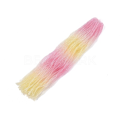 Gradient Color Baking Paint Glass Bead Strands LS-DGLA-A039-T6mm-A01-1