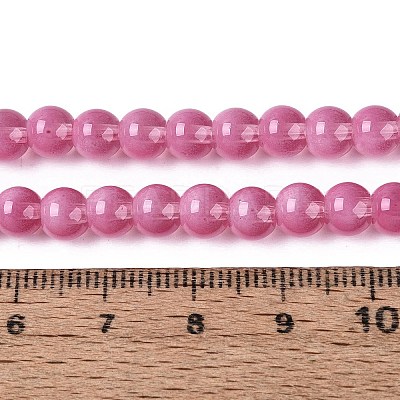 Acrylic Imitation Cat Eye Beads Strands OACR-Q197-01A-13-1