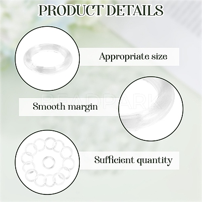 100Pcs Plastic Linking Rings KY-CN0001-01A-1