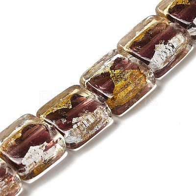 Handmade Gold Foil and Silver Foil Lampwork Beads FOIL-C001-01B-04-1