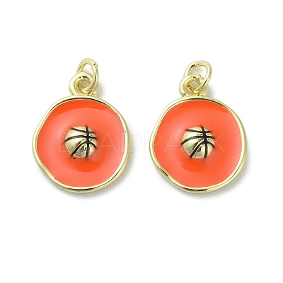 Brass Enamel Pendants KK-D384-01G-01-1