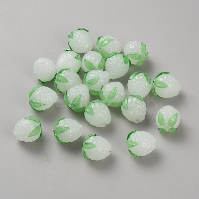 Handmade Lampwork Beads LAMP-WH0009-10B-1