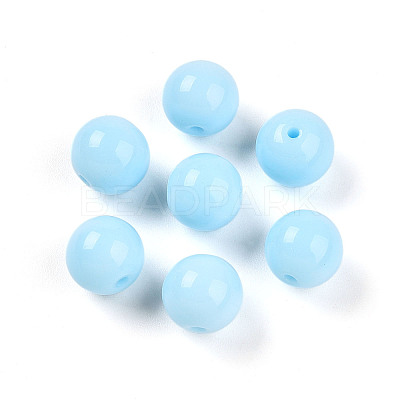 Opaque Solid Color Glass Beads LS-GLAA-N007-10mm-A12-1