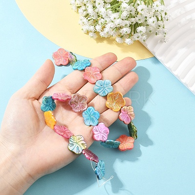 1 Strand Natural Freshwater Shell Beads Strands SHEL-YW0001-17-1