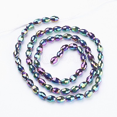 Electroplate Glass Beads X-GC885Y-1-1