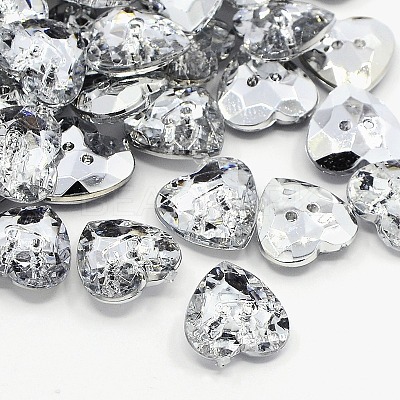 Acrylic Rhinestone Buttons X-BUTT-J007-01-C-1