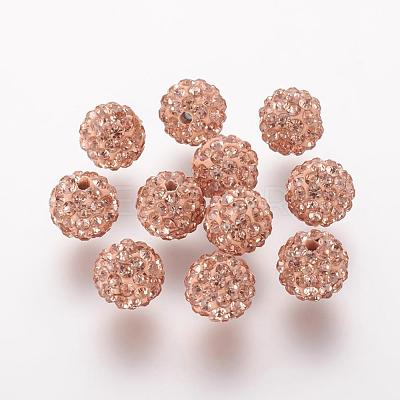 Polymer Clay Rhinestone Beads RB-K050-8mm-C28-1