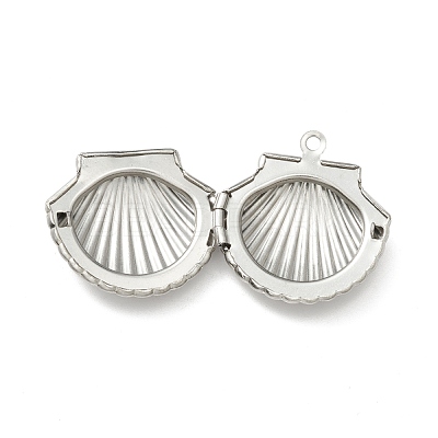Tarnish Resistant 304 Stainless Steel Diffuser Locket Pendants STAS-K002-04P-1