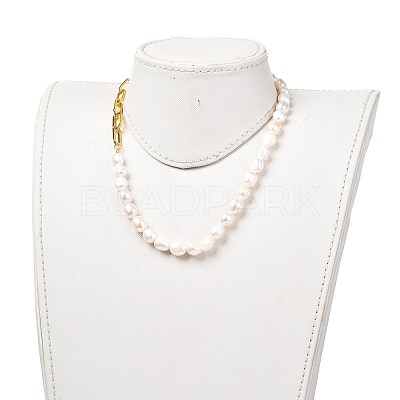 Natural Baroque Pearl Keshi Pearl Beaded Necklaces NJEW-JN02905-1