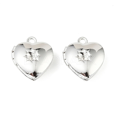 Heart Brass Pendant Rhinestone Settings KK-A276-12S-1