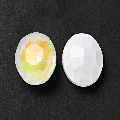 Mocha Fluorescent Style Glass Rhinestone Cabochons GGLA-M005-01B-001MK-1
