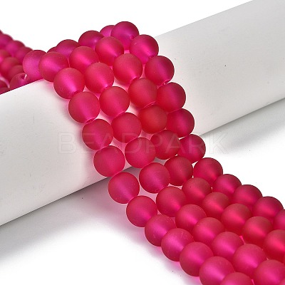 Baking Paint Transparent Glass Bead Strands GLAA-S031-10mm-39-1
