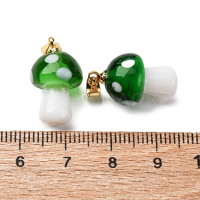 Handmade Lampwork Pendants LAMP-S069-08G-03-1