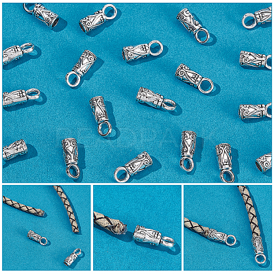 150Pcs Tibetan Style Zinc Alloy Cord End FIND-WR0012-60-1