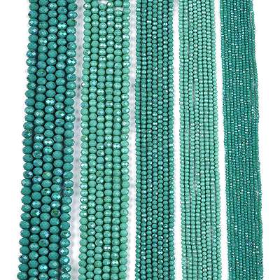 Electroplate Opaque Solid Color Glass Beads Strands EGLA-A044-P8mm-L31-1