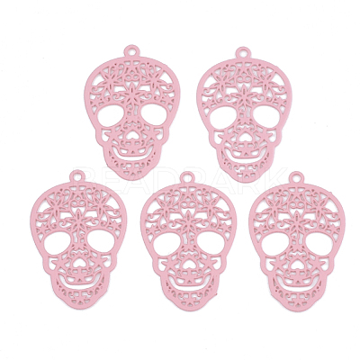 430 Stainless Steel Filigree Pendants STAS-S108-23E-1