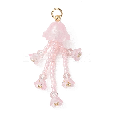 Glass Seed Beaded Pendants PALLOY-MZ01230-03-1