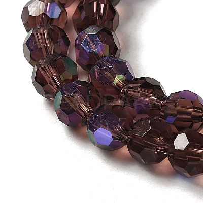 Electroplate Transparent Glass Beads Strands EGLA-A035-T6mm-L13-1
