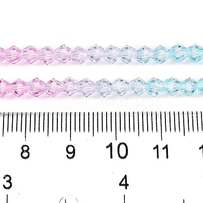 Gradient Color Baking Paint Glass Bead Strands X1-DGLA-A039-T4mm-A05-1