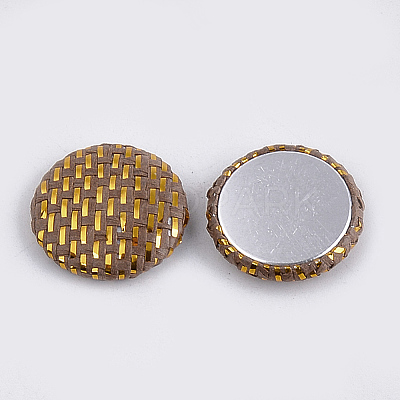 Handmade Straw Woven Cabochons WOVE-S119-03B-01-1