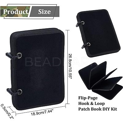 Flip-Page Hook & Loop Patch Book DIY Kit FIND-WH0108-48A-1