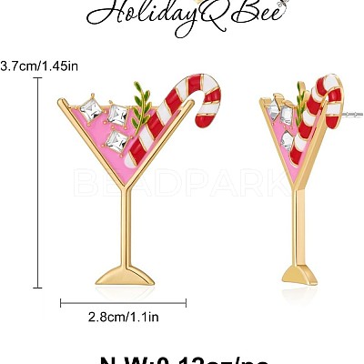 Christmas Alloy Enamel Stud Earrings FS-WGF3B22-01-1