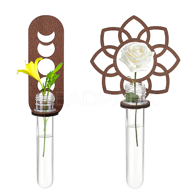 2 Sets 2 Styles Wall Hanging Terrarium Planter with Plastic Tube ODIS-GA0001-53B-1
