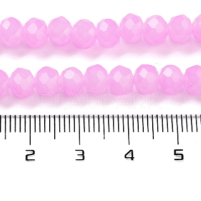 Baking Paint Imitation Jade Glass Bead Strands X-DGLA-A034-J6MM-A49-1