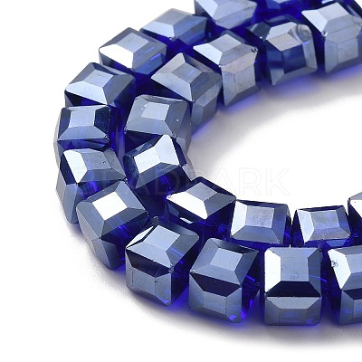 Electroplate Glass Beads Strands EGLA-D018-8x8mm-67-1