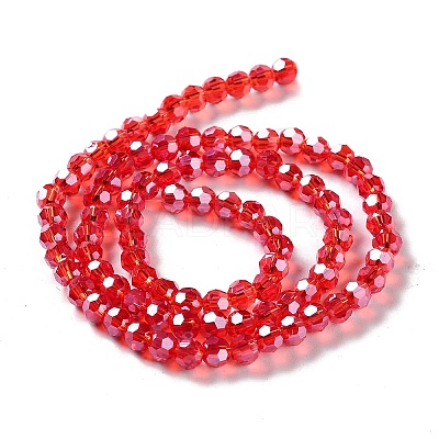 Electroplate Glass Bead Strands EGLA-R015-4mm-23-1