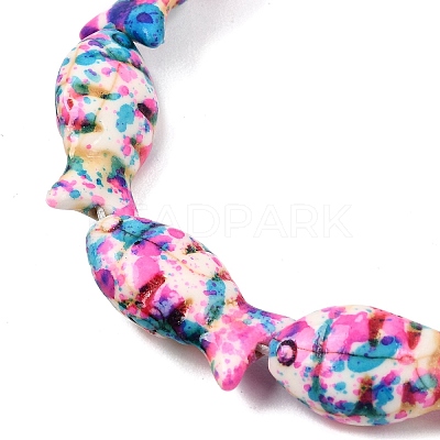Dyed Synthetic Turquoise Beads Strands GG-CBAAE19-08C-1