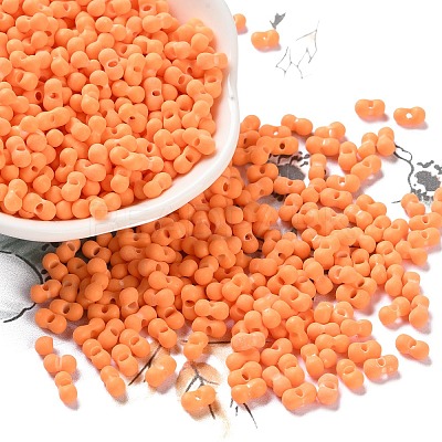 Rubberized Style Glass Seed Beads SEED-Z003-01I-1