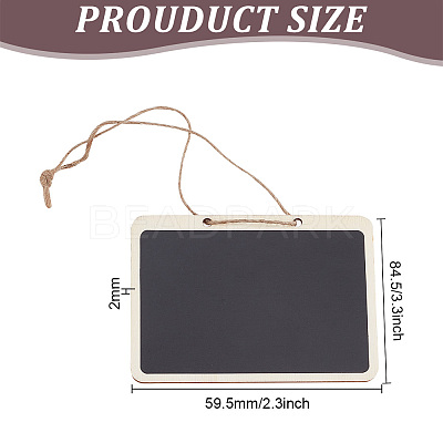 10Pcs Mini Wooden Hanging Chalkboard HJEW-DR0001-04-1