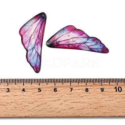 2Pcs Transparent Epoxy Resin Pendants RESI-A044-04B-1