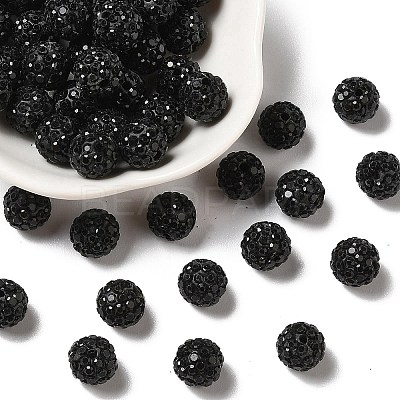 Pave Disco Ball Beads X1-RB-A130-10mm-13-1