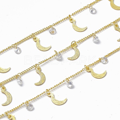 Handmade Brass Curb Chains CHC-F015-19G-1