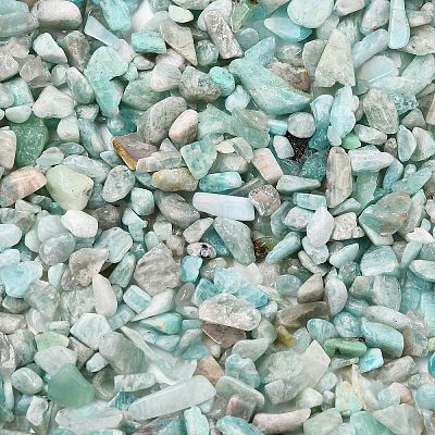 Natural Amazonite Chip Beads G-O103-08-1