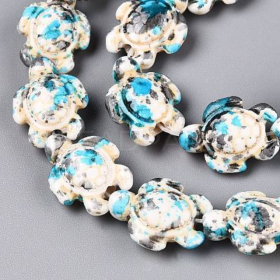 Synthetic Turquoise Dyed Beads Strands G-P507-05A-4-1