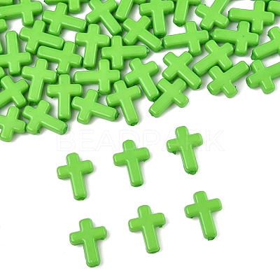 200Pcs Opaque Acrylic Beads SACR-FS0001-39C-1