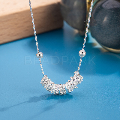 Brass Multiple Ring Pendant Necklaces for Women WG22367-01-1