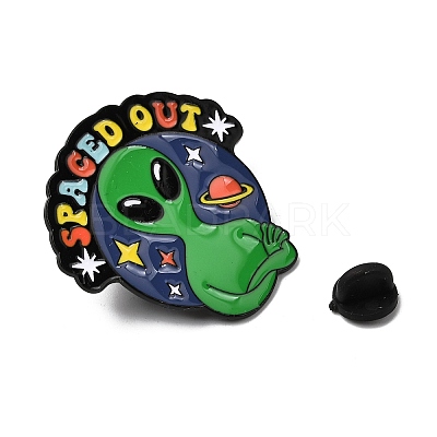 Spaced Out Alien Enamel Pins JEWB-D310-01EB-02-1