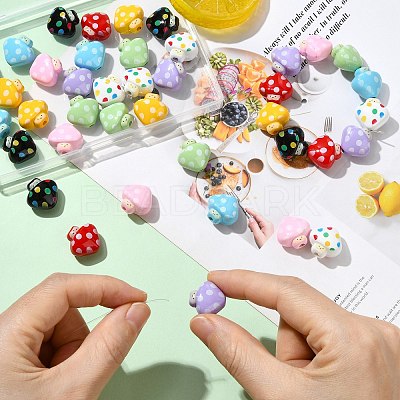 40Pcs 8 Colors Opaque Acrylic Beads OACR-CJ0002-76-1