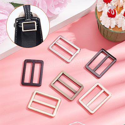 24Pcs 6 Colors Alloy Slider Buckles FIND-WR0010-73-1
