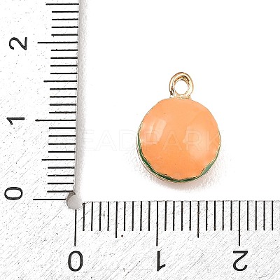 Hamburger Alloy Enamel Charms ENAM-P264-01B-G-1